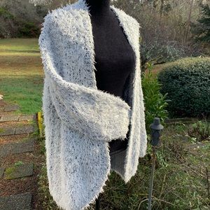 XL Kenzie Fuzzy Open Front Cardigan Sweater